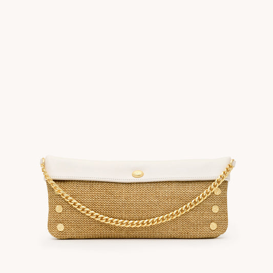 Invitation-Clutch-Calla-Lily-White-Raffia-BGH-Front-View